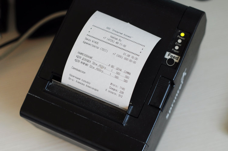 Автоматическая печать заказов на чековом принтере